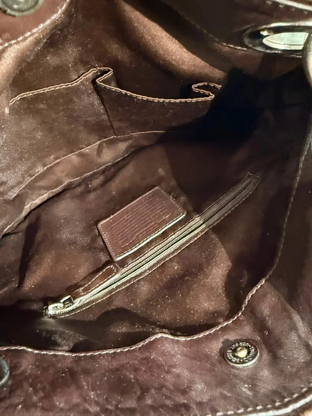 Coach Ashley Signature Jacquard Pleated Leather Canvas Brown Tan Shoulder Bag